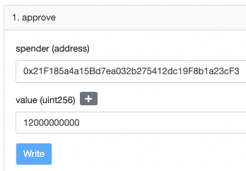 USDC approve function on Etherscan
